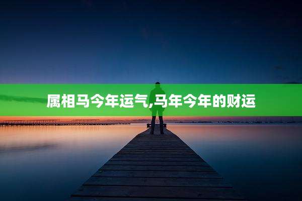 属相马今年运气,马年今年的财运