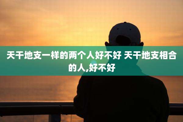 天干地支一样的两个人好不好 天干地支相合的人,好不好
