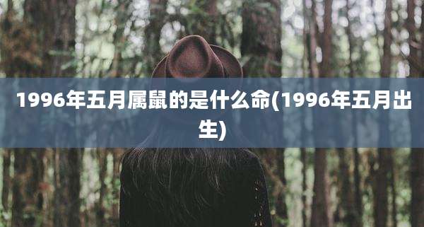 1996年五月属鼠的是什么命(1996年五月出生)