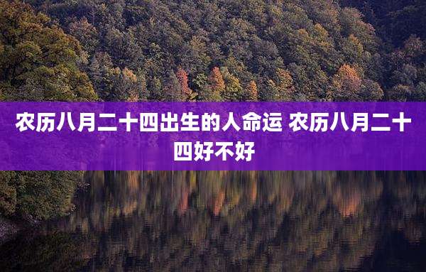 农历八月二十四出生的人命运 农历八月二十四好不好