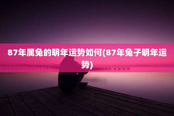 87年属兔的明年运势如何(87年兔子明年运势)