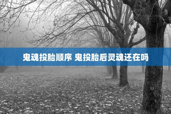鬼魂投胎顺序 鬼投胎后灵魂还在吗