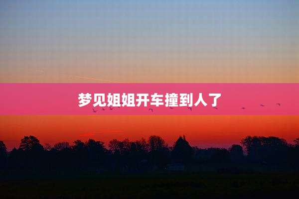 梦见姐姐开车撞到人了
