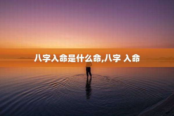 八字入命是什么命,八字 入命