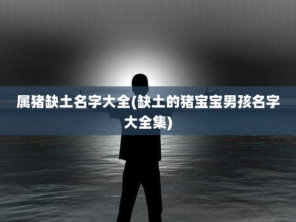 属猪缺土名字大全(缺土的猪宝宝男孩名字大全集)