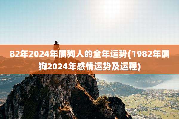 82年2024年属狗人的全年运势(1982年属狗2024年感情运势及运程)
