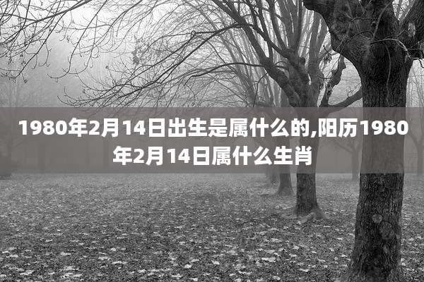 1980年2月14日出生是属什么的,阳历1980年2月14日属什么生肖