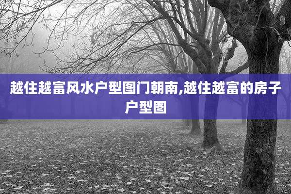 越住越富风水户型图门朝南,越住越富的房子户型图