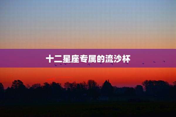 十二星座专属的流沙杯