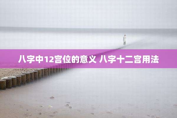 八字中12宫位的意义 八字十二宫用法