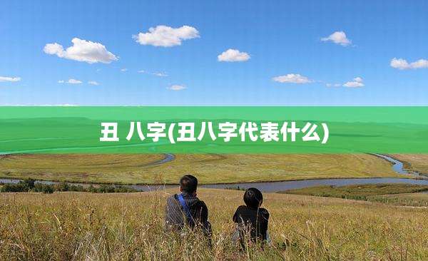 丑 八字(丑八字代表什么)