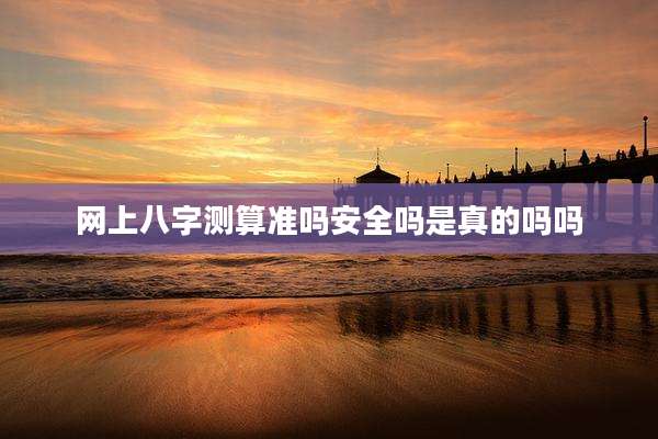 网上八字测算准吗安全吗是真的吗吗
