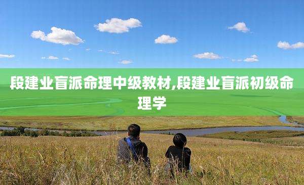 段建业盲派命理中级教材,段建业盲派初级命理学