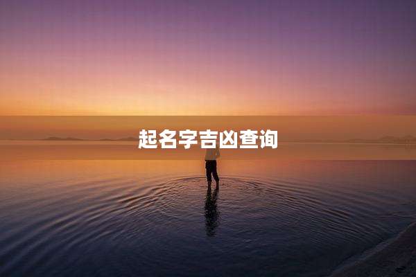 起名字吉凶查询