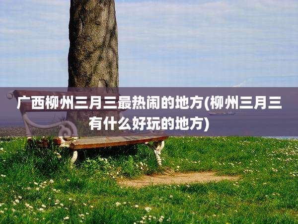 广西柳州三月三最热闹的地方(柳州三月三有什么好玩的地方)