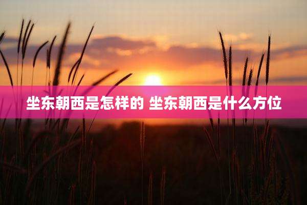 坐东朝西是怎样的 坐东朝西是什么方位