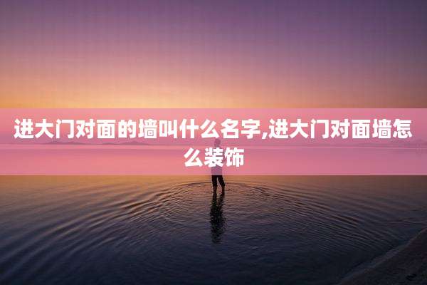 进大门对面的墙叫什么名字,进大门对面墙怎么装饰