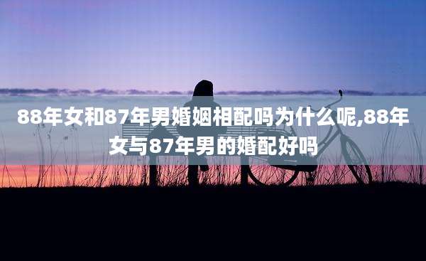 88年女和87年男婚姻相配吗为什么呢,88年女与87年男的婚配好吗