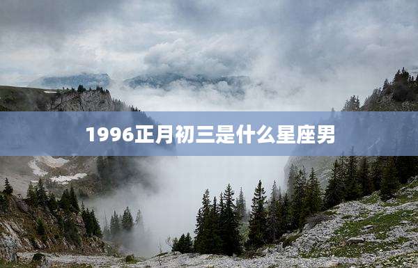 1996正月初三是什么星座男