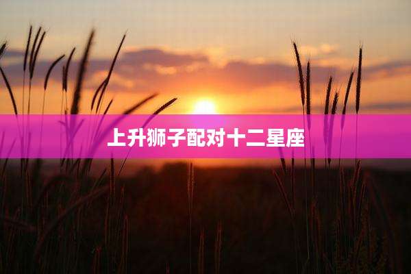 上升狮子配对十二星座