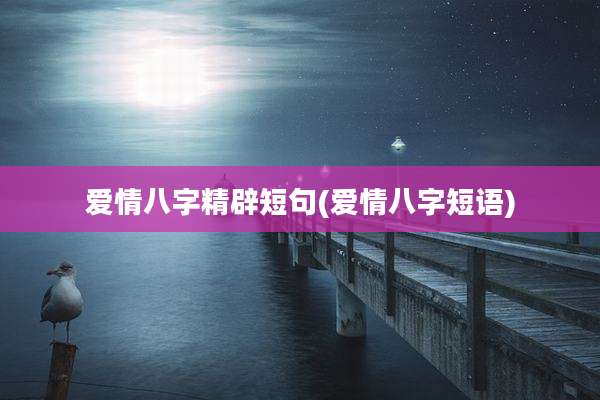 爱情八字精辟短句(爱情八字短语)