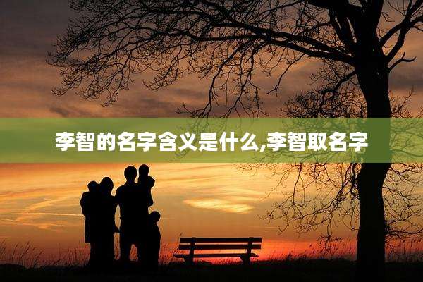 李智的名字含义是什么,李智取名字