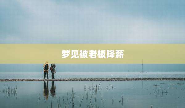 梦见被老板降薪
