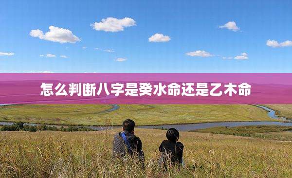 怎么判断八字是癸水命还是乙木命