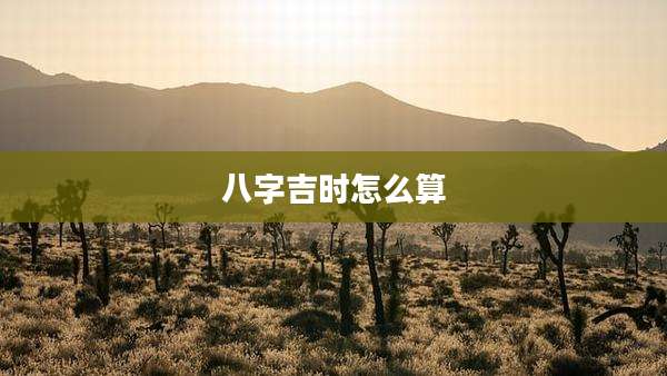 八字吉时怎么算