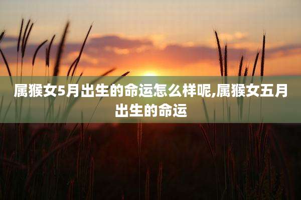 属猴女5月出生的命运怎么样呢,属猴女五月出生的命运