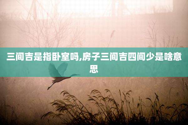 三间吉是指卧室吗,房子三间吉四间少是啥意思