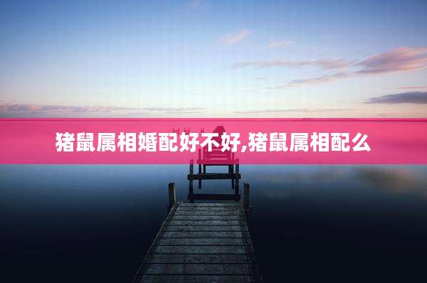 猪鼠属相婚配好不好,猪鼠属相配么