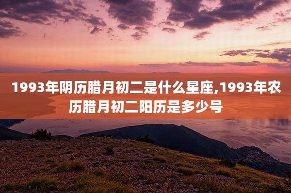 1993年阴历腊月初二是什么星座,1993年农历腊月初二阳历是多少号