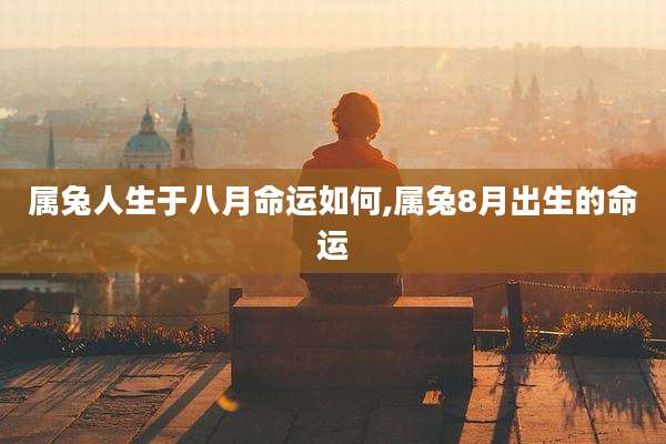 属兔人生于八月命运如何,属兔8月出生的命运