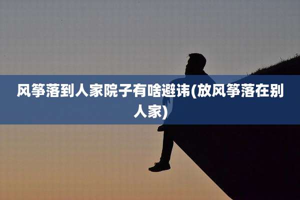风筝落到人家院子有啥避讳(放风筝落在别人家)
