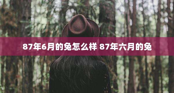 87年6月的兔怎么样 87年六月的兔