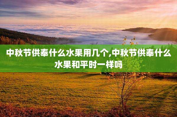中秋节供奉什么水果用几个,中秋节供奉什么水果和平时一样吗