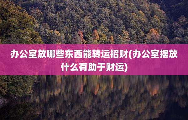 办公室放哪些东西能转运招财(办公室摆放什么有助于财运)