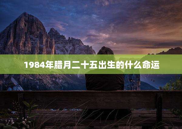 1984年腊月二十五出生的什么命运