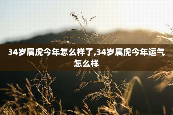 34岁属虎今年怎么样了,34岁属虎今年运气怎么样