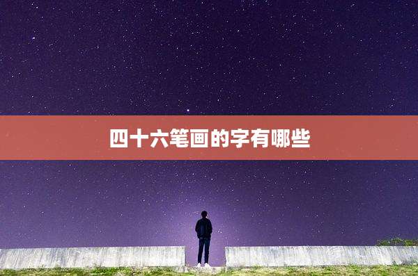 四十六笔画的字有哪些