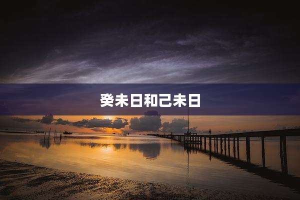 癸未日和己未日