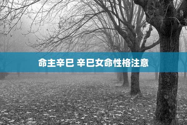 命主辛巳 辛巳女命性格注意