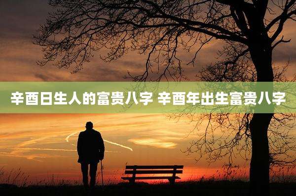 辛酉日生人的富贵八字 辛酉年出生富贵八字