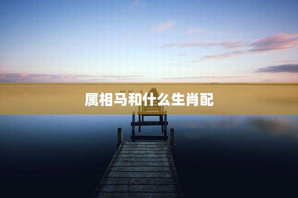属相马和什么生肖配