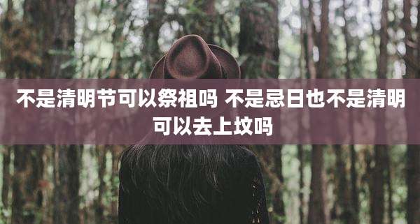 不是清明节可以祭祖吗 不是忌日也不是清明 可以去上坟吗