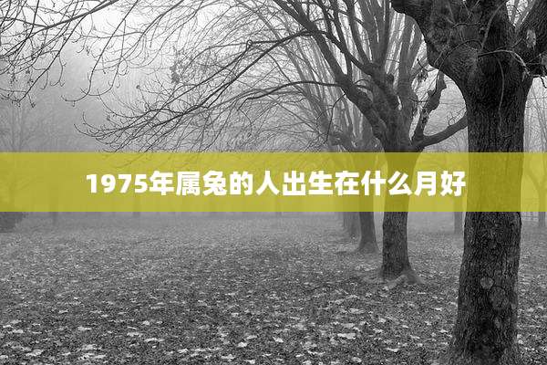 1975年属兔的人出生在什么月好