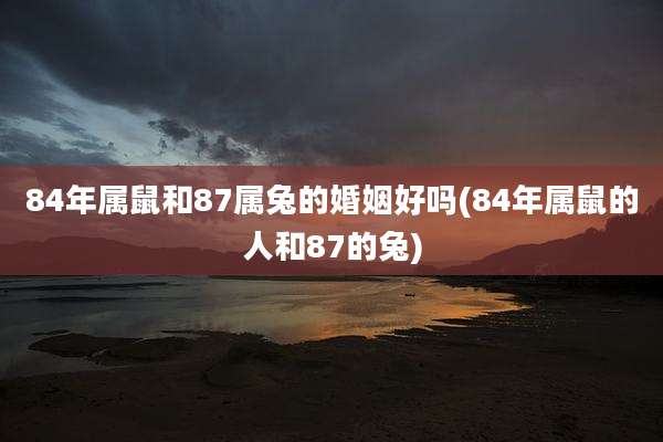 84年属鼠和87属兔的婚姻好吗(84年属鼠的人和87的兔)