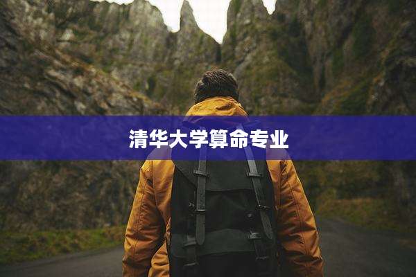 清华大学算命专业