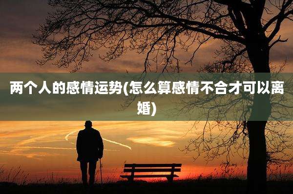 两个人的感情运势(怎么算感情不合才可以离婚)